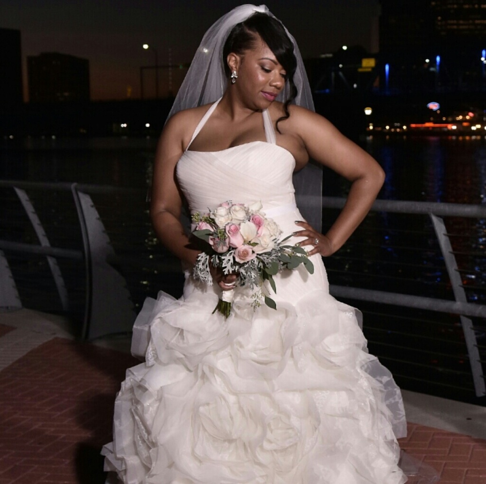 Vera Wang organza white collection Wedding dress