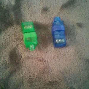 Blue and green finger lights