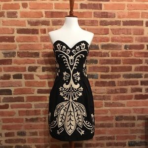 French Connection sweetheart neckline dress
