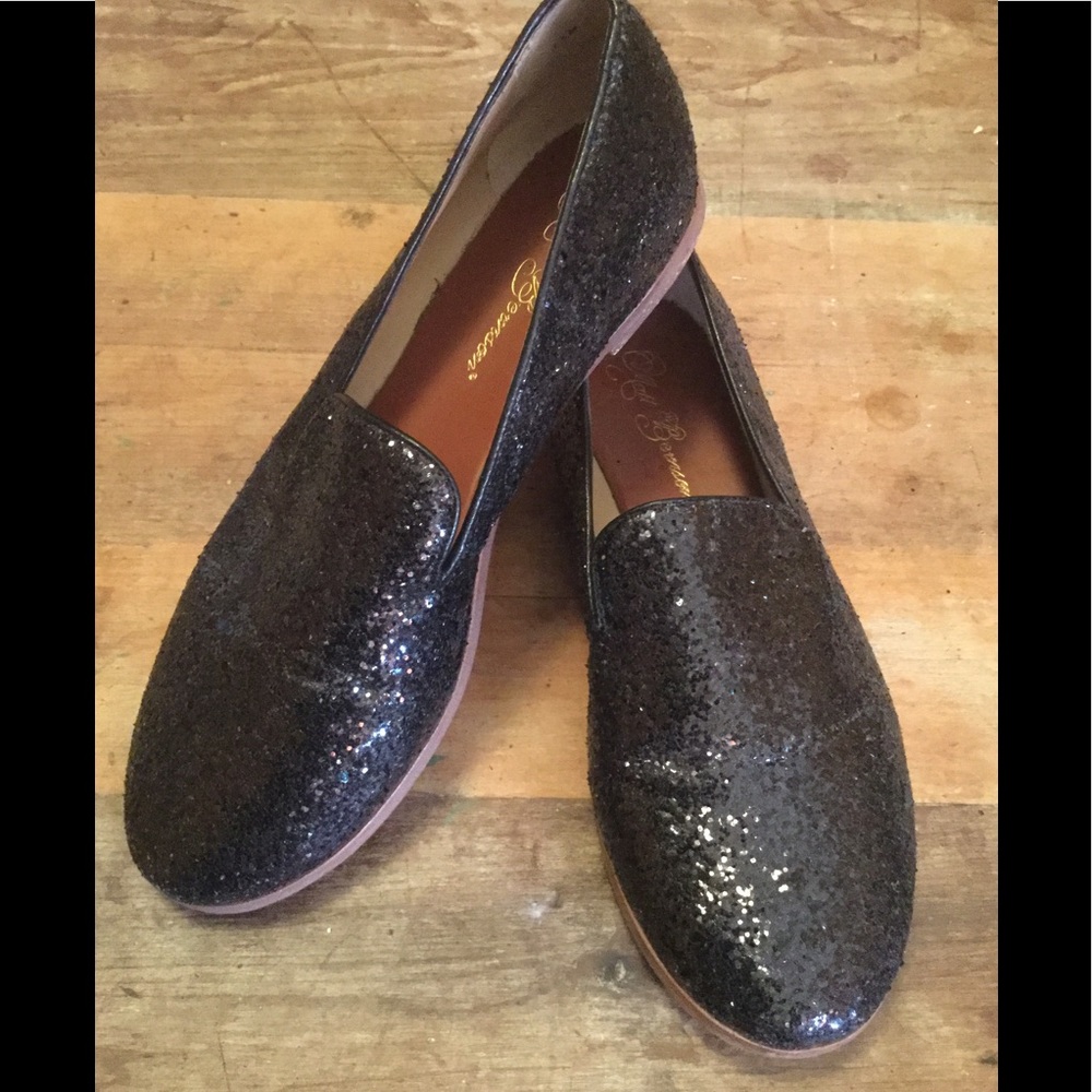 Matt Bernson Glitter Gitanes Flats Loafers Sz 7.5