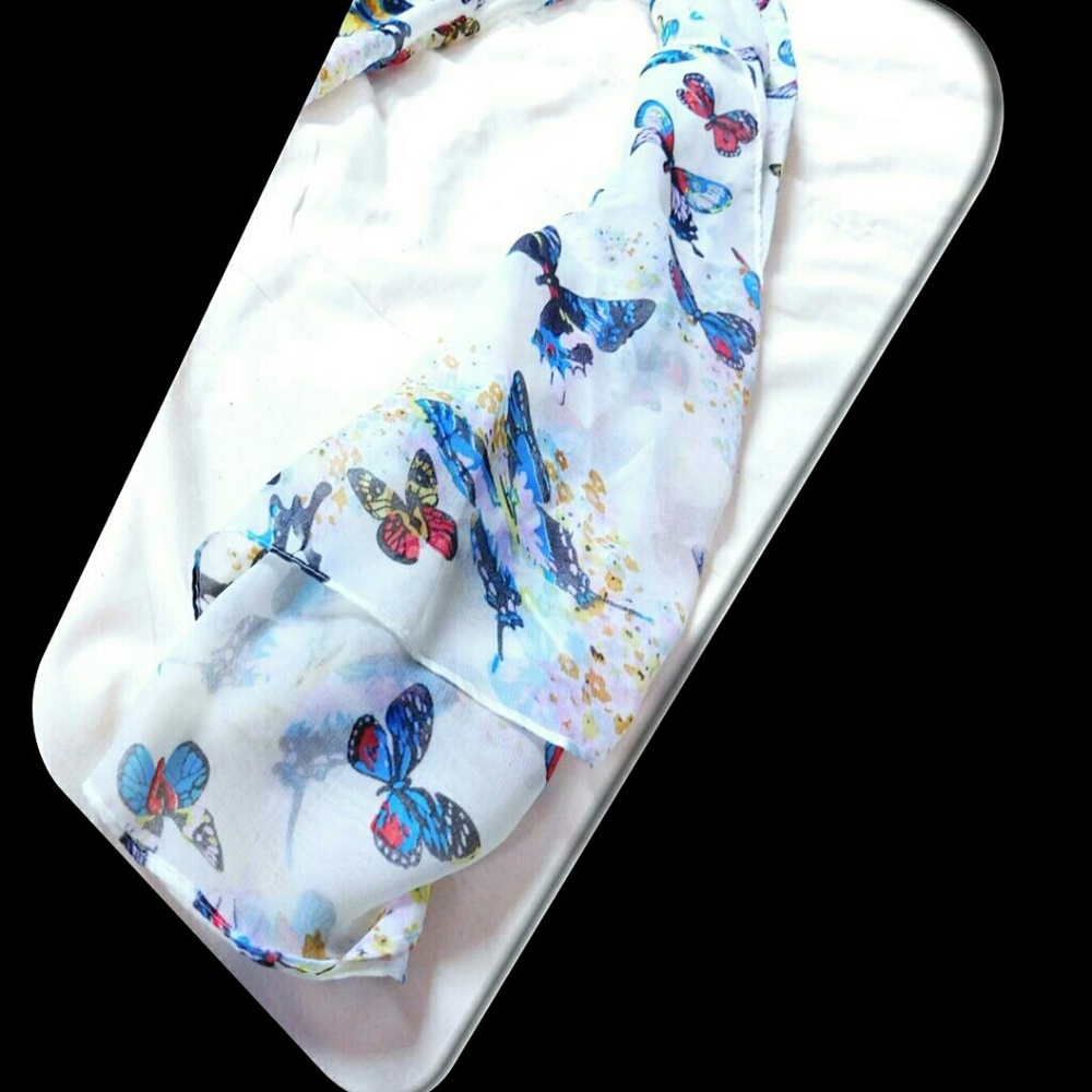 Blue Butterfly Scarf