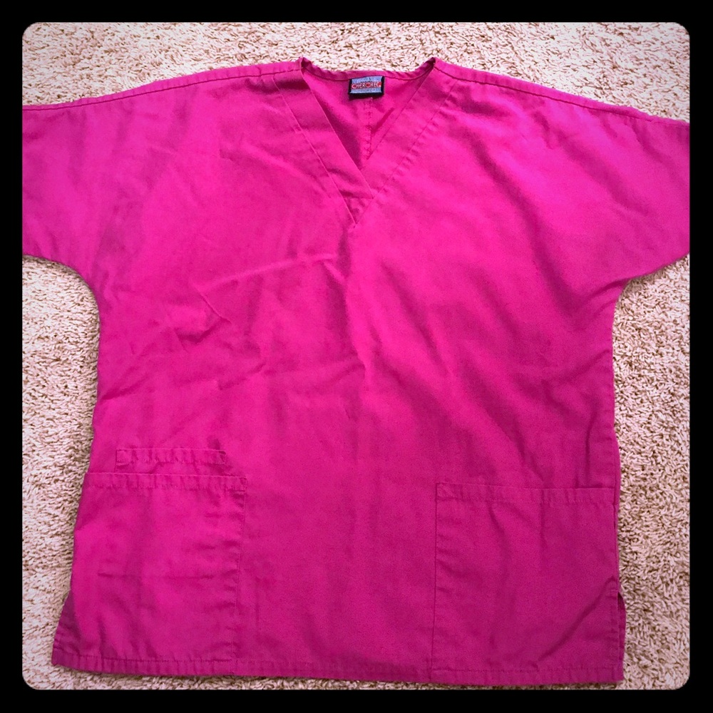 Pink scrub top
