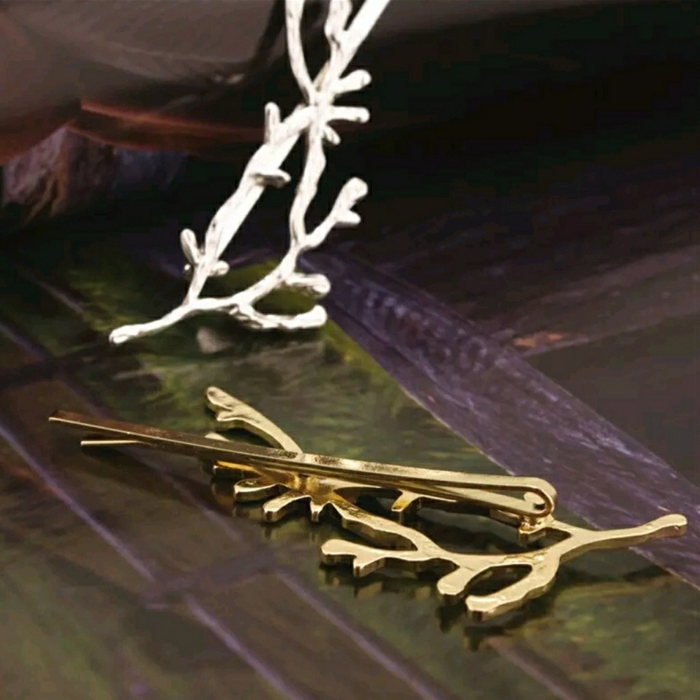 Whimsical Twig Hair Pins (set of 2) - Picture 3 of 4