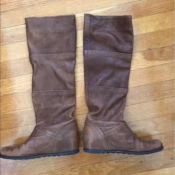 Stuart weitzman brown leather boots size 6.5 - Picture 1 of 5