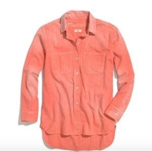 Madewell distressed button down shirt