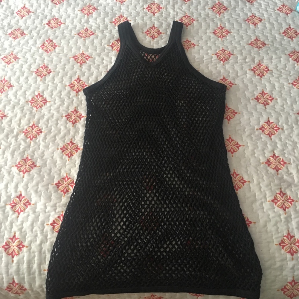 Fishnet dress v line