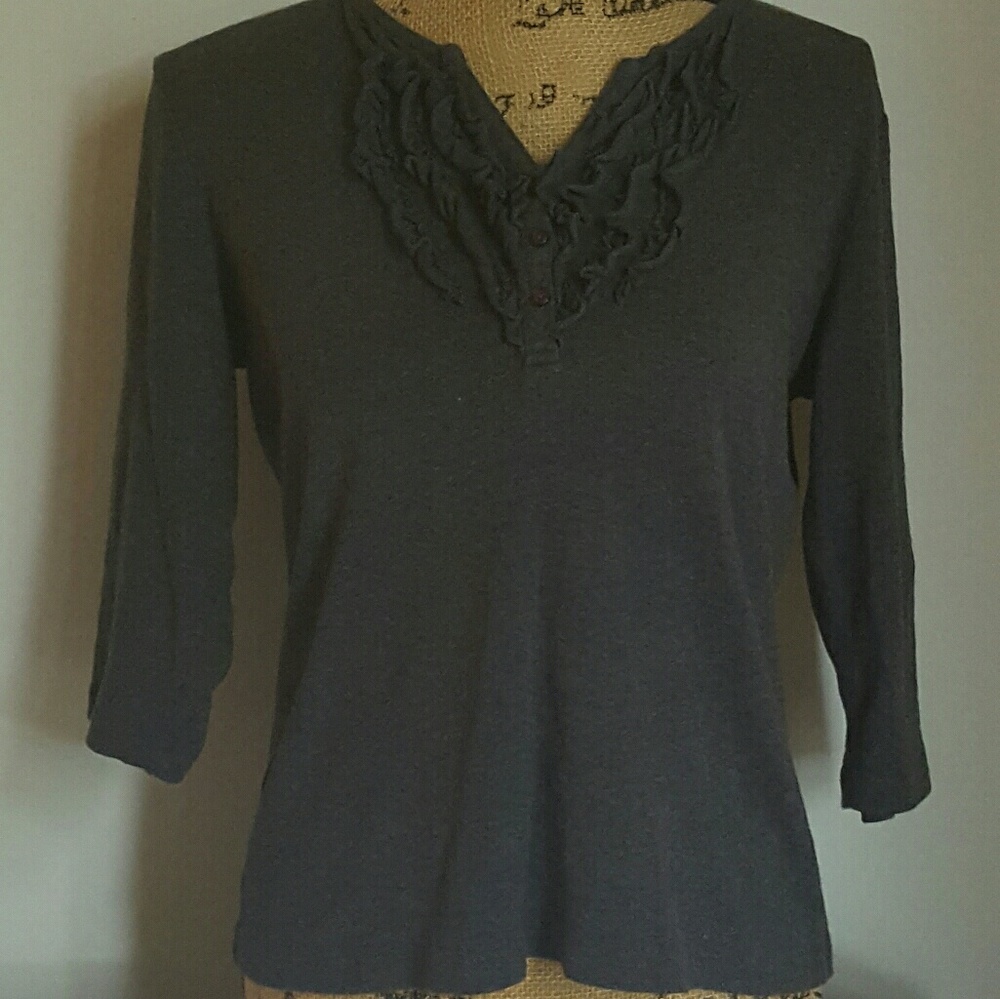 Women's Karen Scott Petites top Gray size PM