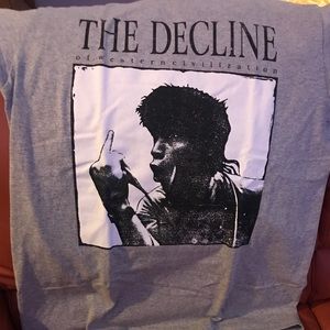 Supreme tee M grey Decline of western civilization