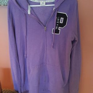 PINK Victoria Secret Sweatshirt w/Hood Zip Front