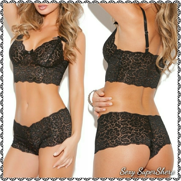 🆕Red Lace Booty Shorts & Cami top Lingerie set - Picture 3 of 8