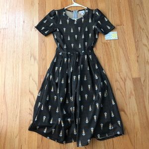 LulaRoe XXS Amelia- Charcoal NWT