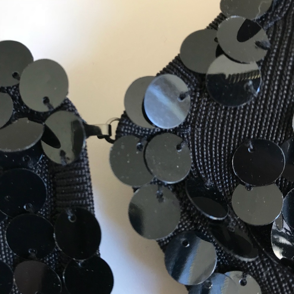 Parisline sequin sweater. Size M. Black! EUC! - Picture 4 of 4