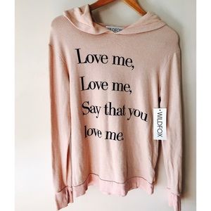 NWT Wildfox cozy say that you love me hoodie