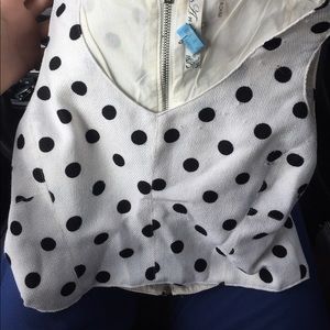 Poka dot crop top