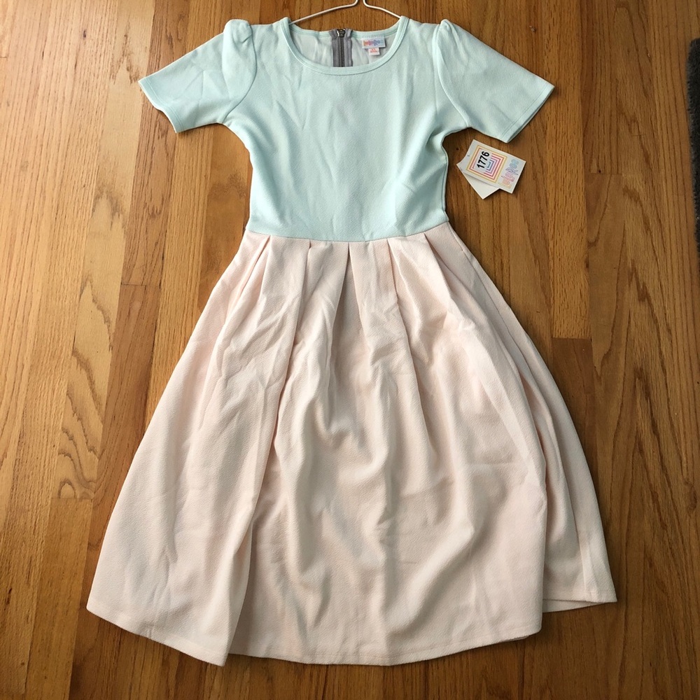 LulaRoe NWT XS Amelia- Pink and Mint