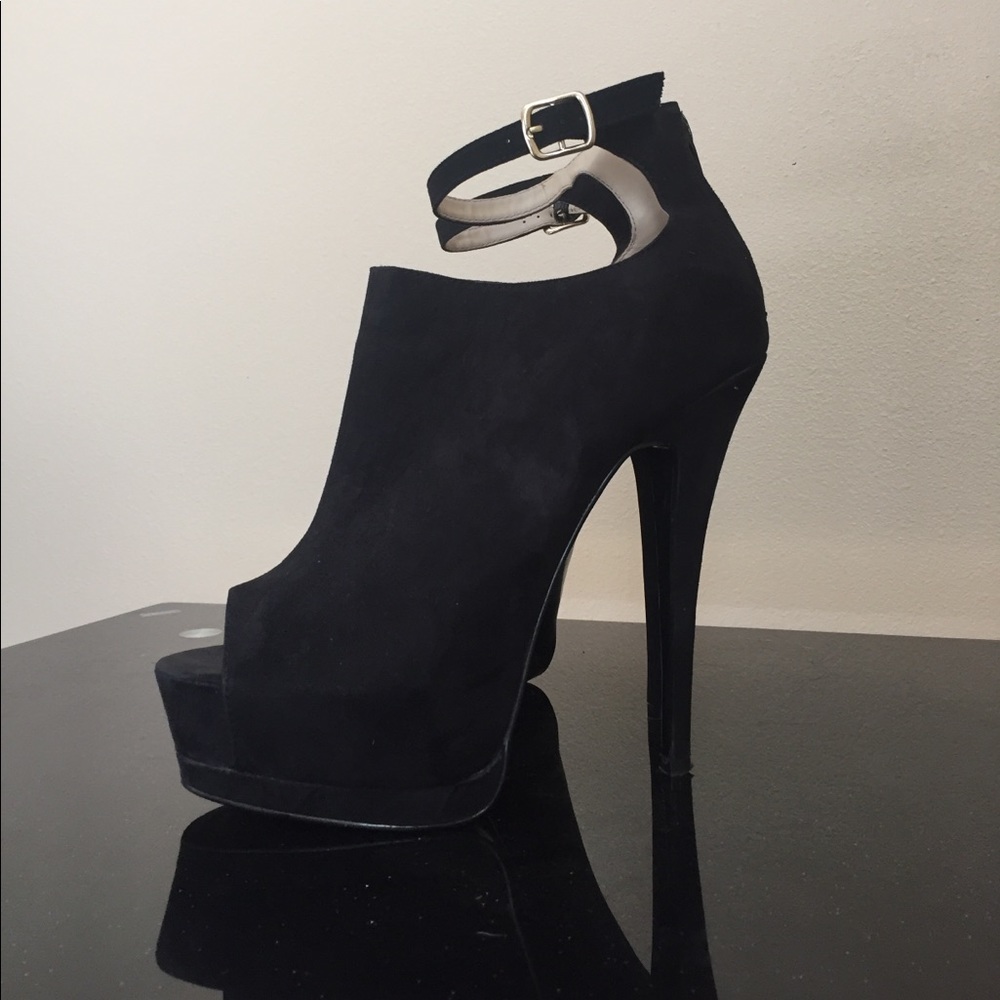 Call It Spring Black Peep-Toe Bootie