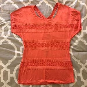 Coral Cut Out Top