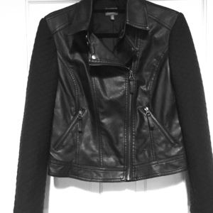 Cusp by Neiman Marcus pleather bomber jacket