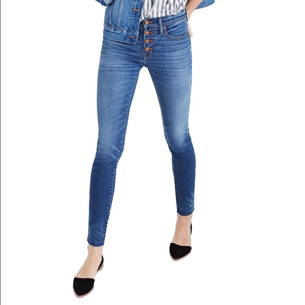 Madewell 9" HR jeans in Rizzo wash