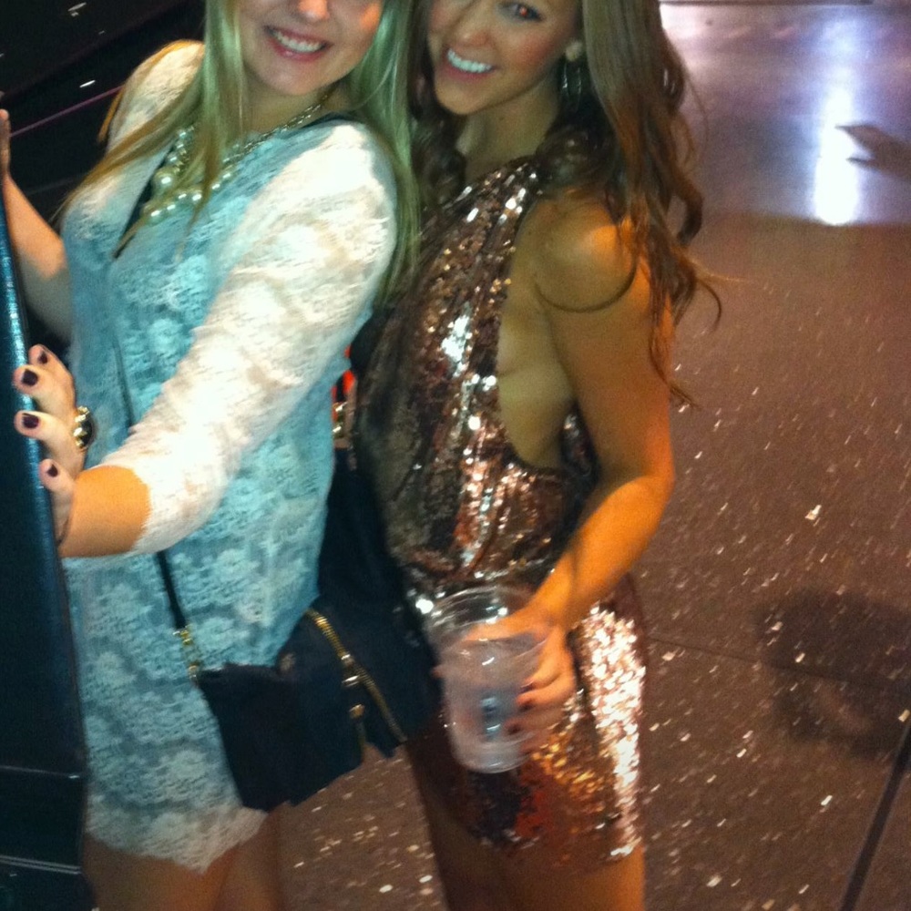 NYE!! Haute hippie one shoulder sequin dress S