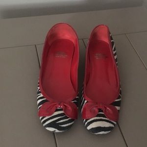 Moschino zebra flats!  Make me an offer!!