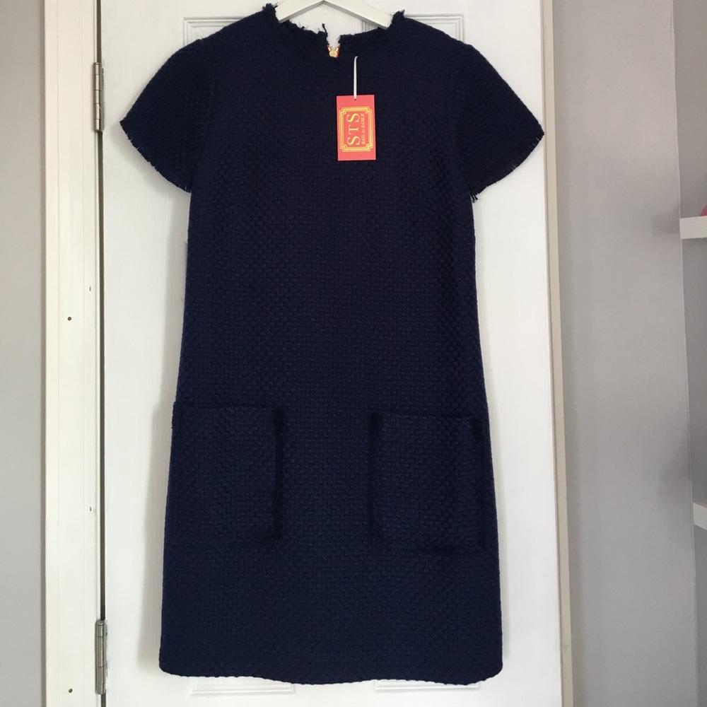 BNWT Sail to Sable navy in NY crew neck dress