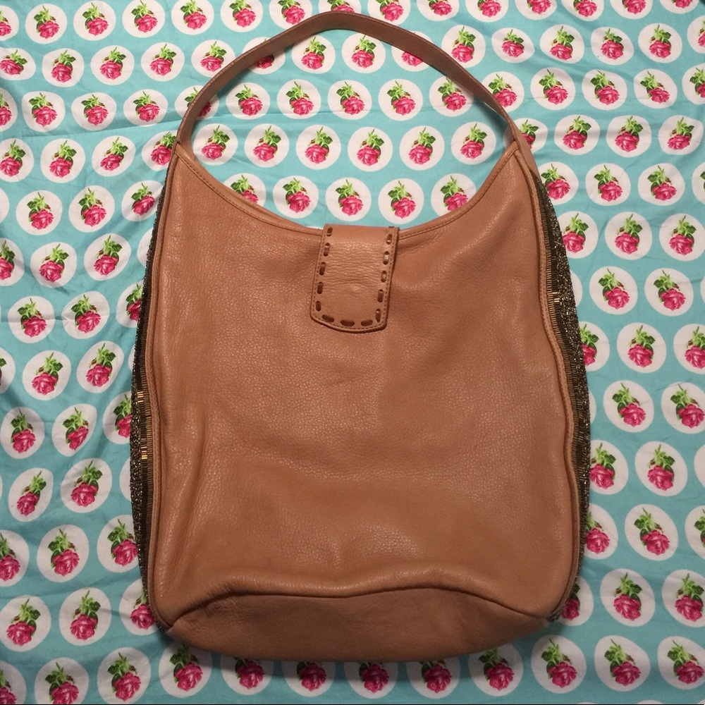 Anthropologie 100% Leather Holding Horses Purse