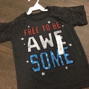 Boys 3T "Free to be Awesome" shirt. NWT.