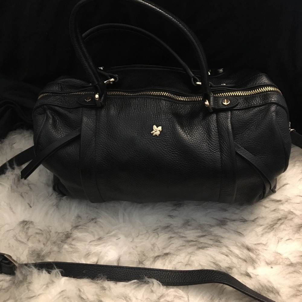 Ora Delphine Black Leather Purse