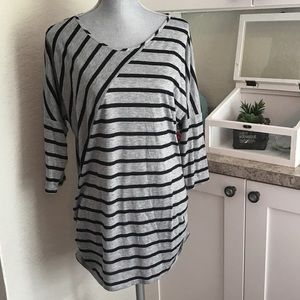 Striped dohlman sleeve top
