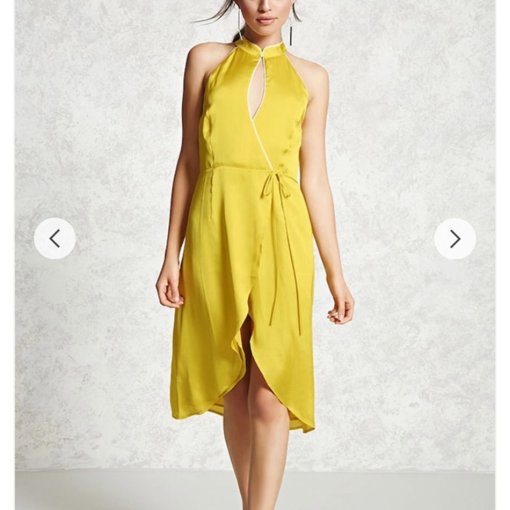 Forever 21 Contemporary Satin Wrap Dress