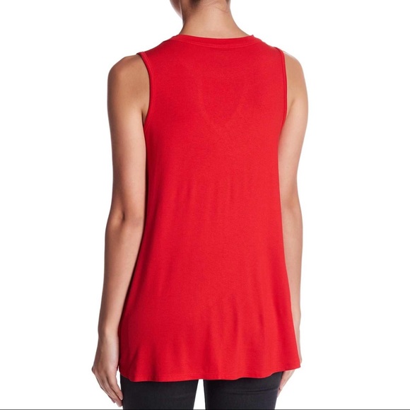 Hot red chocker front cut out tank - Picture 2 of 2