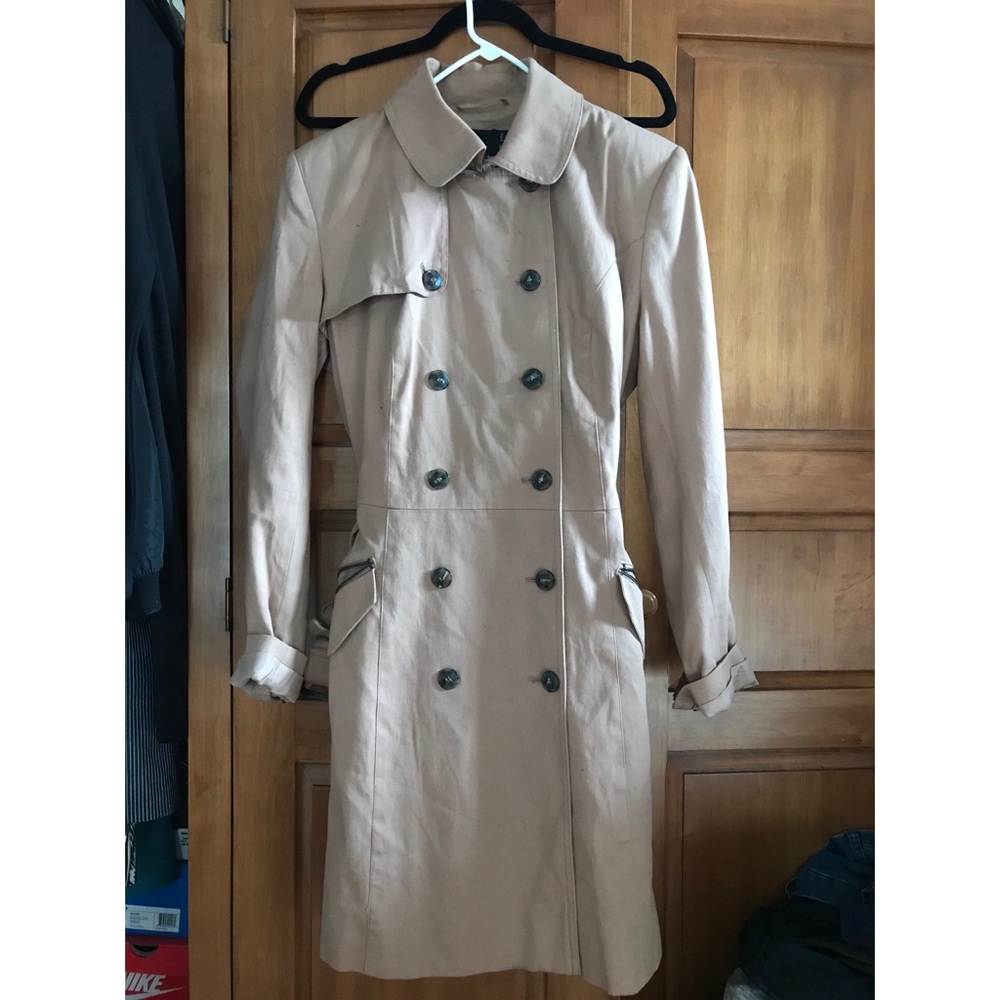 Asos Double Breasted Tan trench coat size 10
