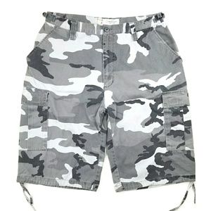 Mizkeen Gray Camo Cargo Shorts