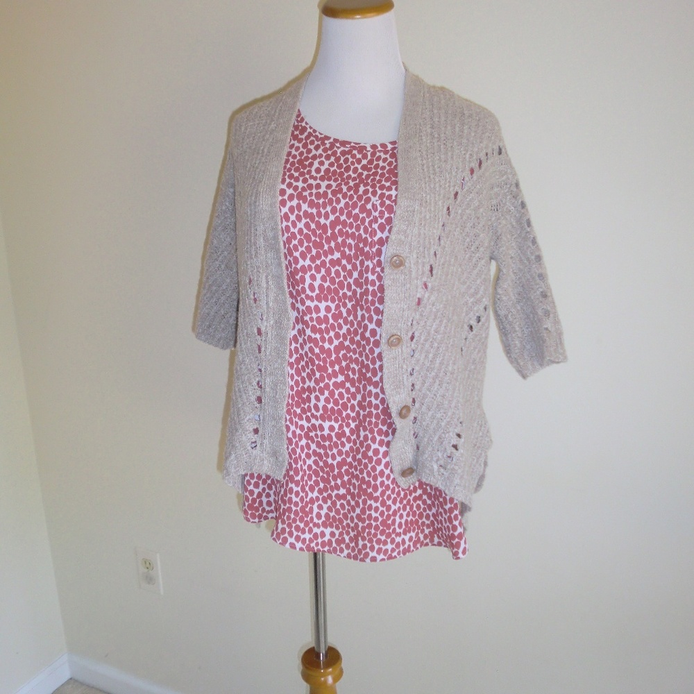 Anthropologie MOTH beige cardigan XS EUC - Picture 5 of 5