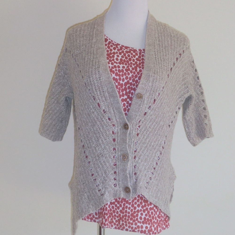 Anthropologie MOTH beige cardigan XS EUC - Picture 2 of 5