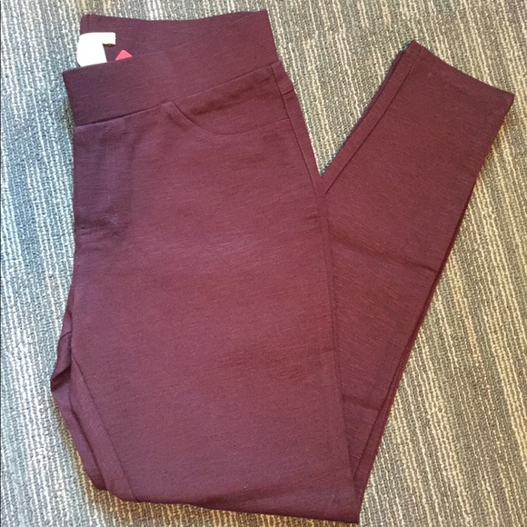 Matty M Pants - Matty M burgundy thick leggings, size M, NWT