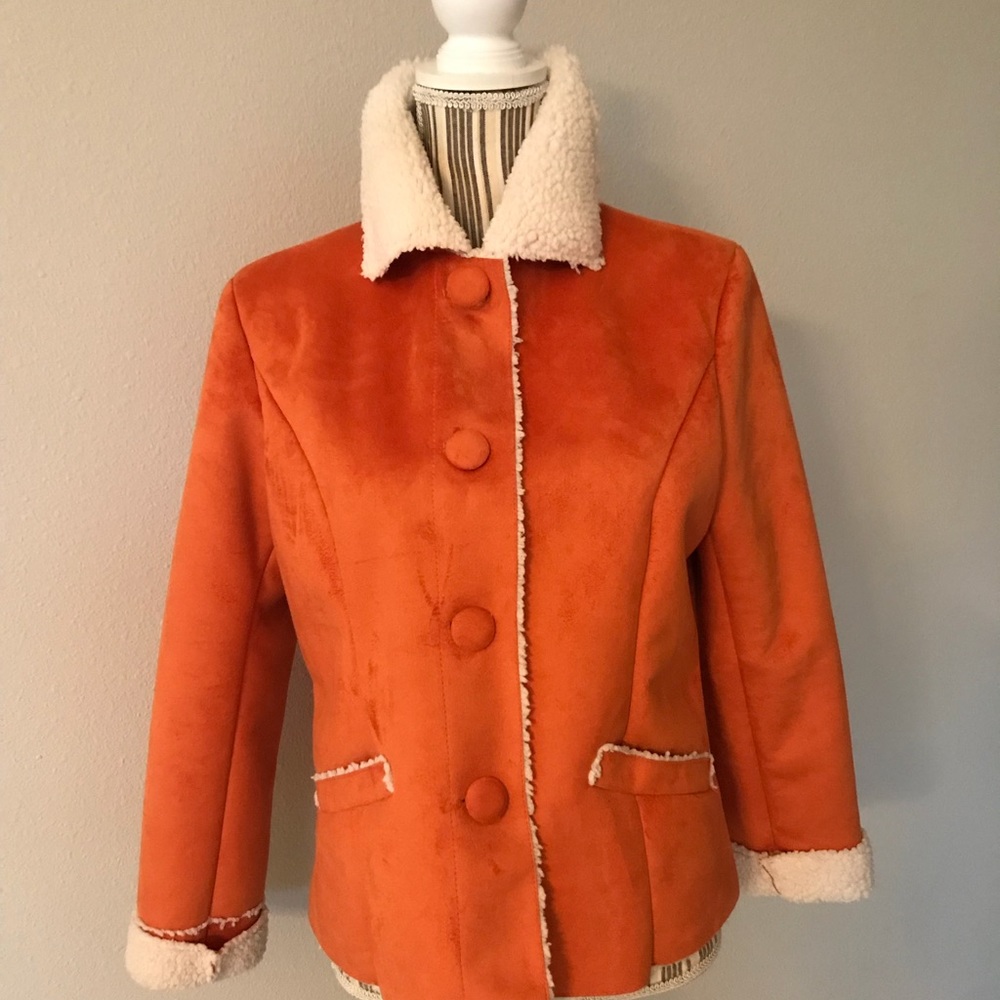 SALE🌷Chico Faux Suede Shearling/Sherpa Coat NEW