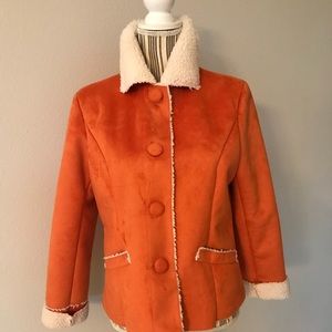 SALE🌷Chico Faux Suede Shearling/Sherpa Coat NEW