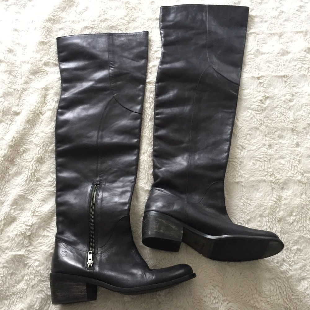 ✨SALE✨BRONX Above Over the Knee Black Leather Boot