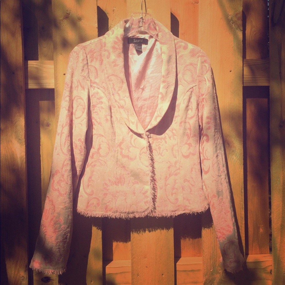 Pink tapestry blazer