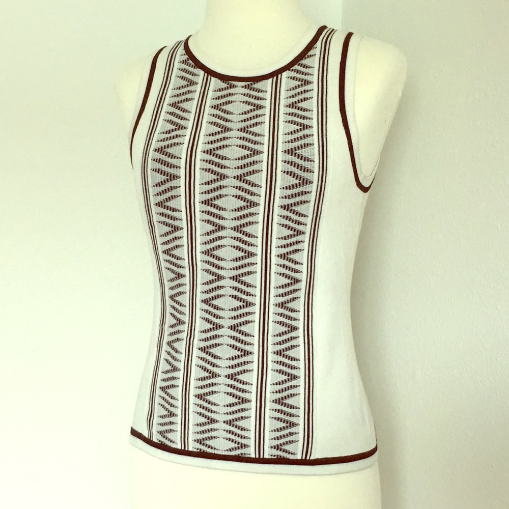 Rag & Bone stretchy sleeveless sweater geometric