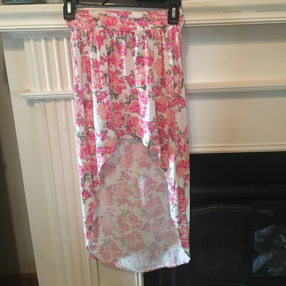 Floral high low skirt🌸