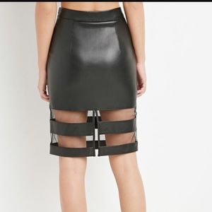 Vegan leather skirt