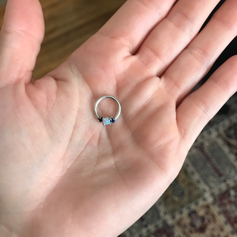 BVLA 14k White Gold Septum Ring 14g 5/16