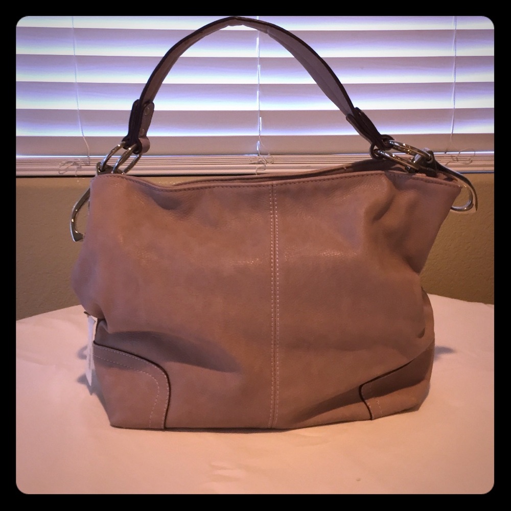 Rose colored handbag