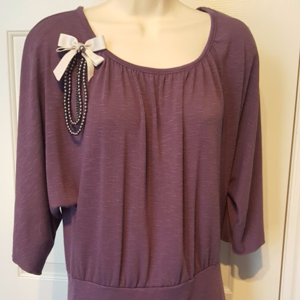 IZ Byer drape top lilac purple