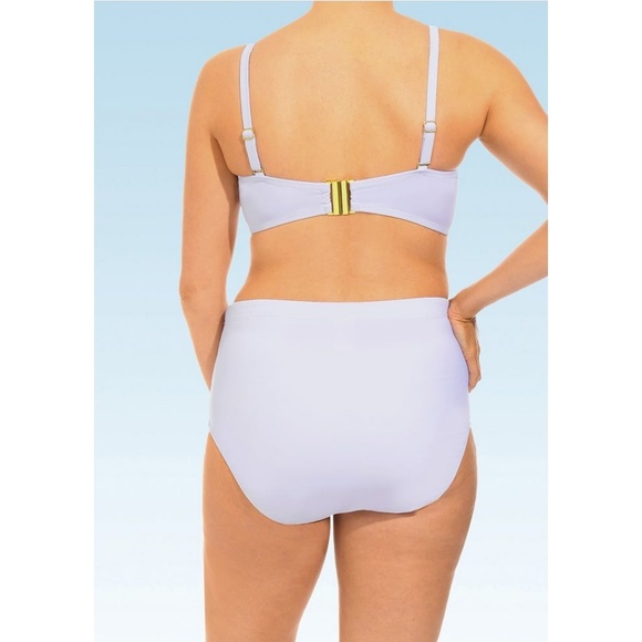 White High Waisted Two Piece Bikini EUC 12 - Picture 3 of 4