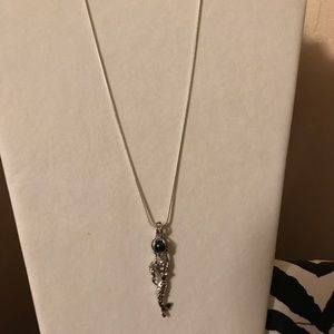 Mermaid necklace with a green pearl