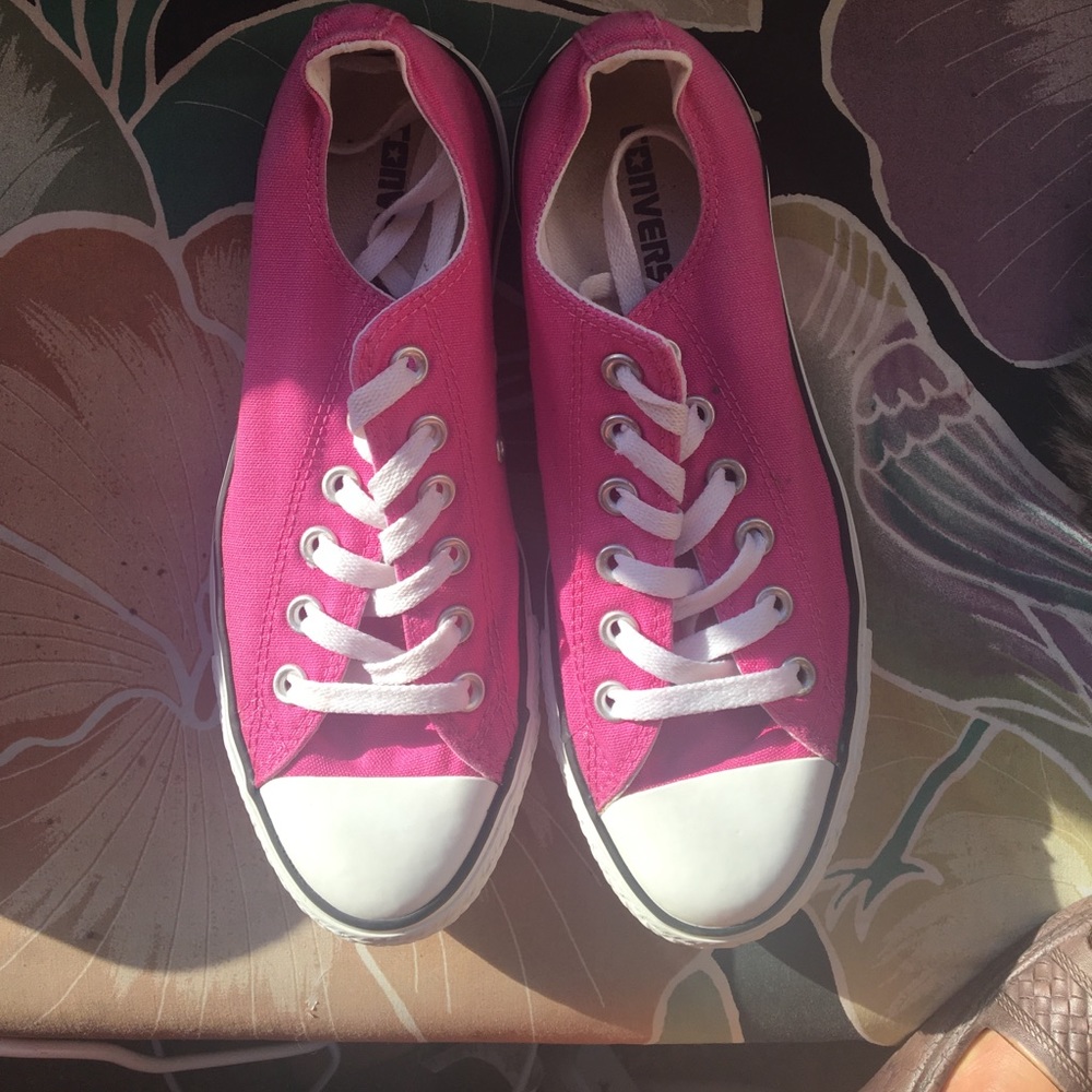 Hot pink Converse worn only once